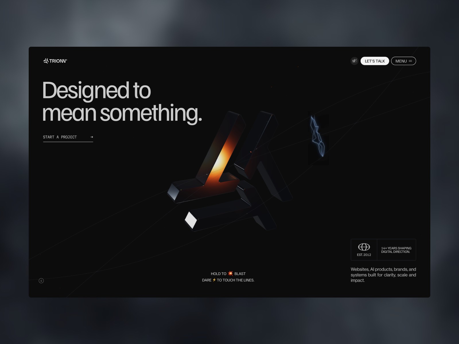 Trionn Landing Page
