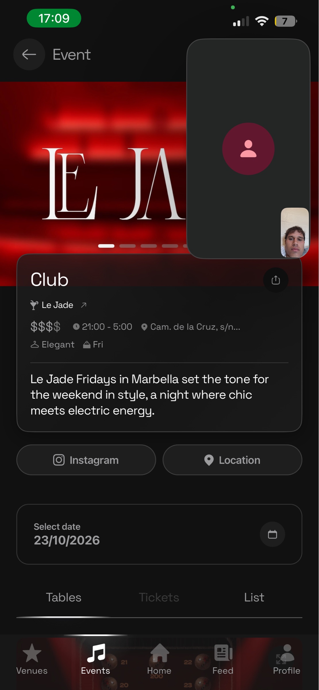 Le Jade Event Detail