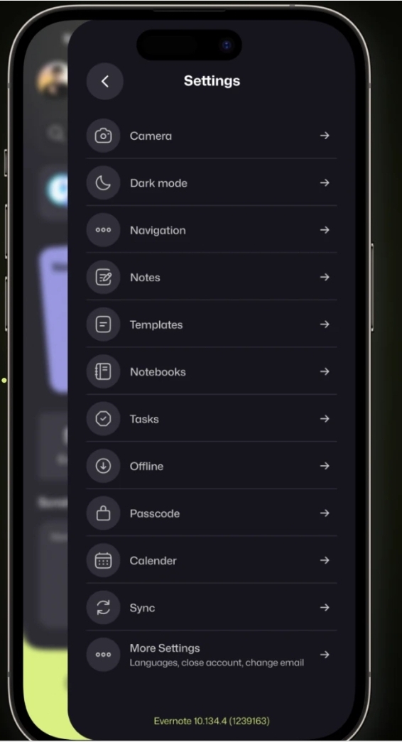 Settings List