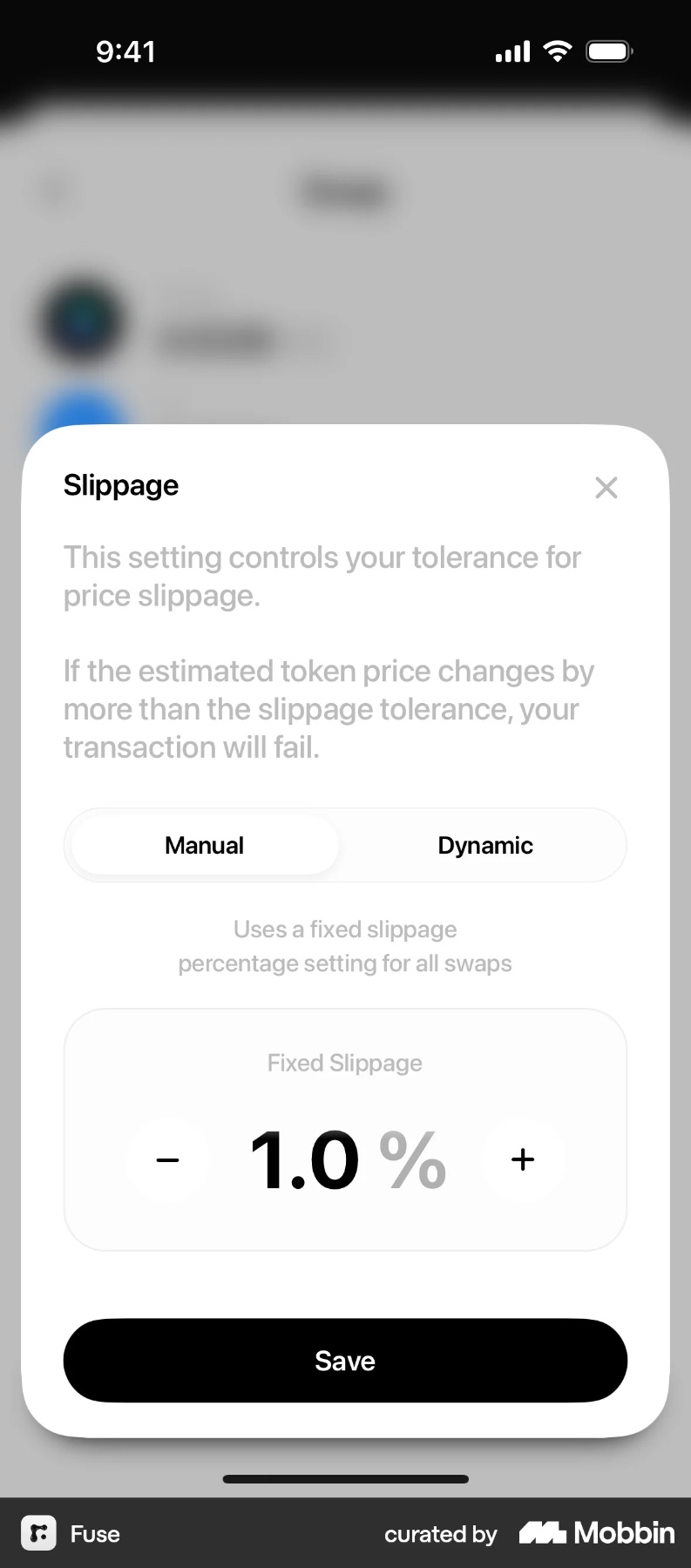 Wallet Slippage Settings