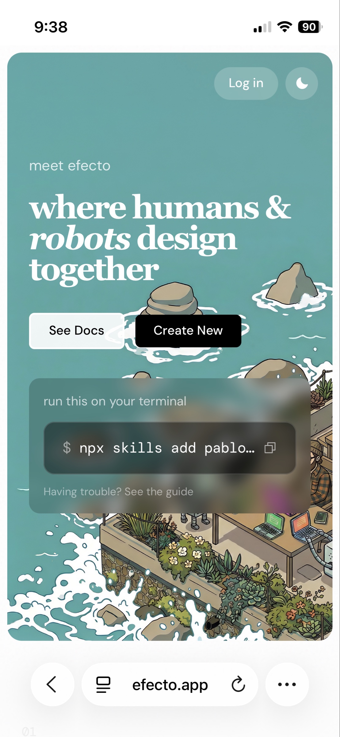 efecto.app Landing Page