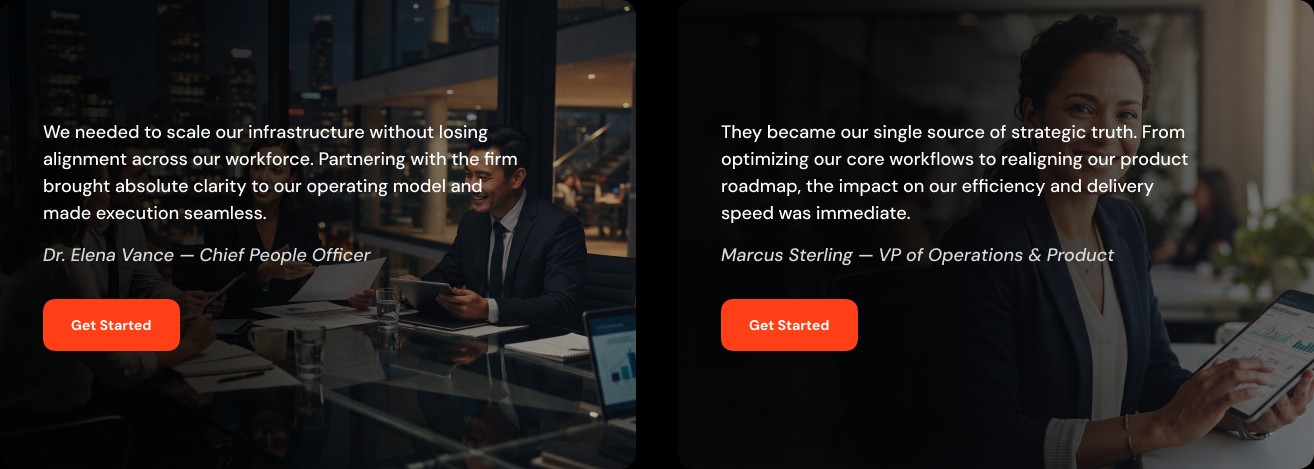 Corporate Testimonial Section