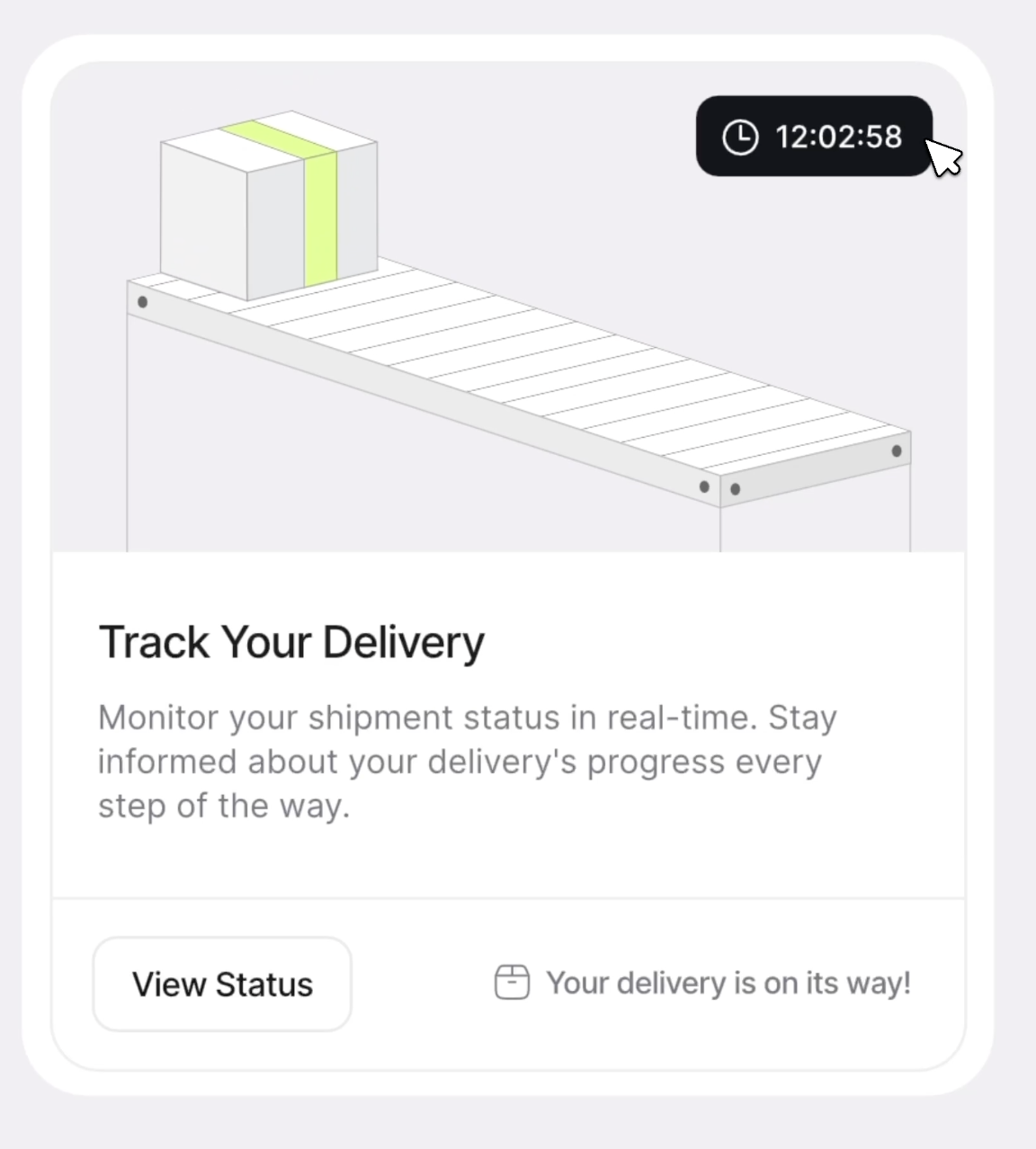 Delivery Tracking Card