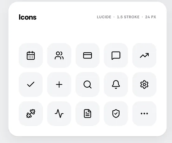 Icons Card Sample