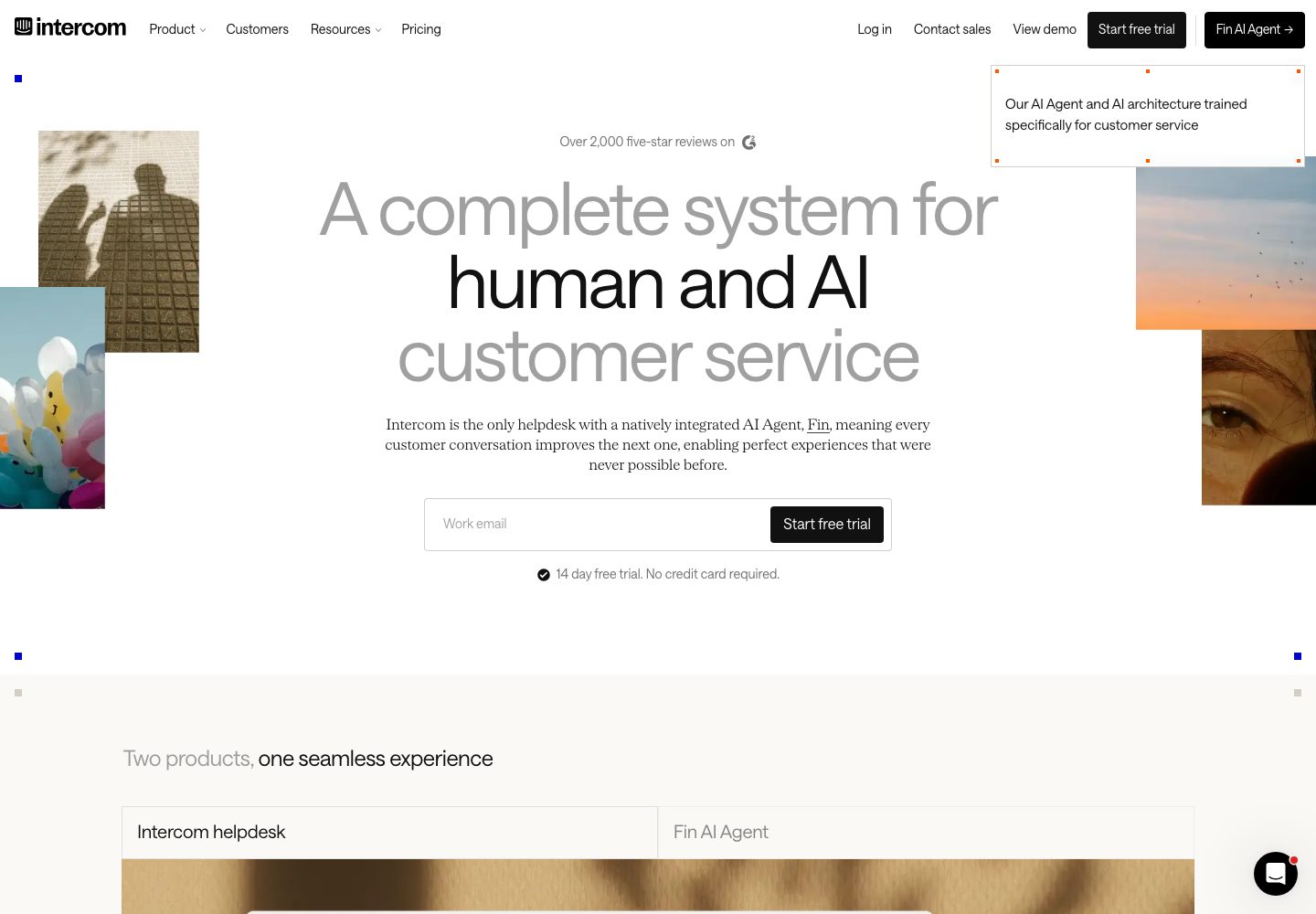 Intercom Homepage