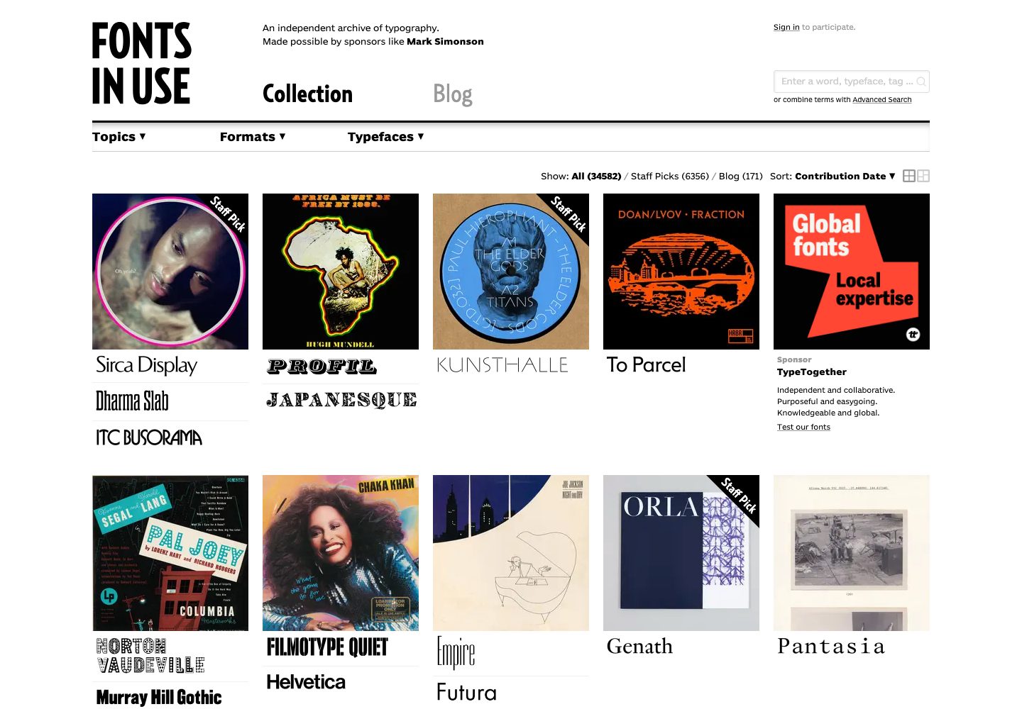 Fonts In Use Collection