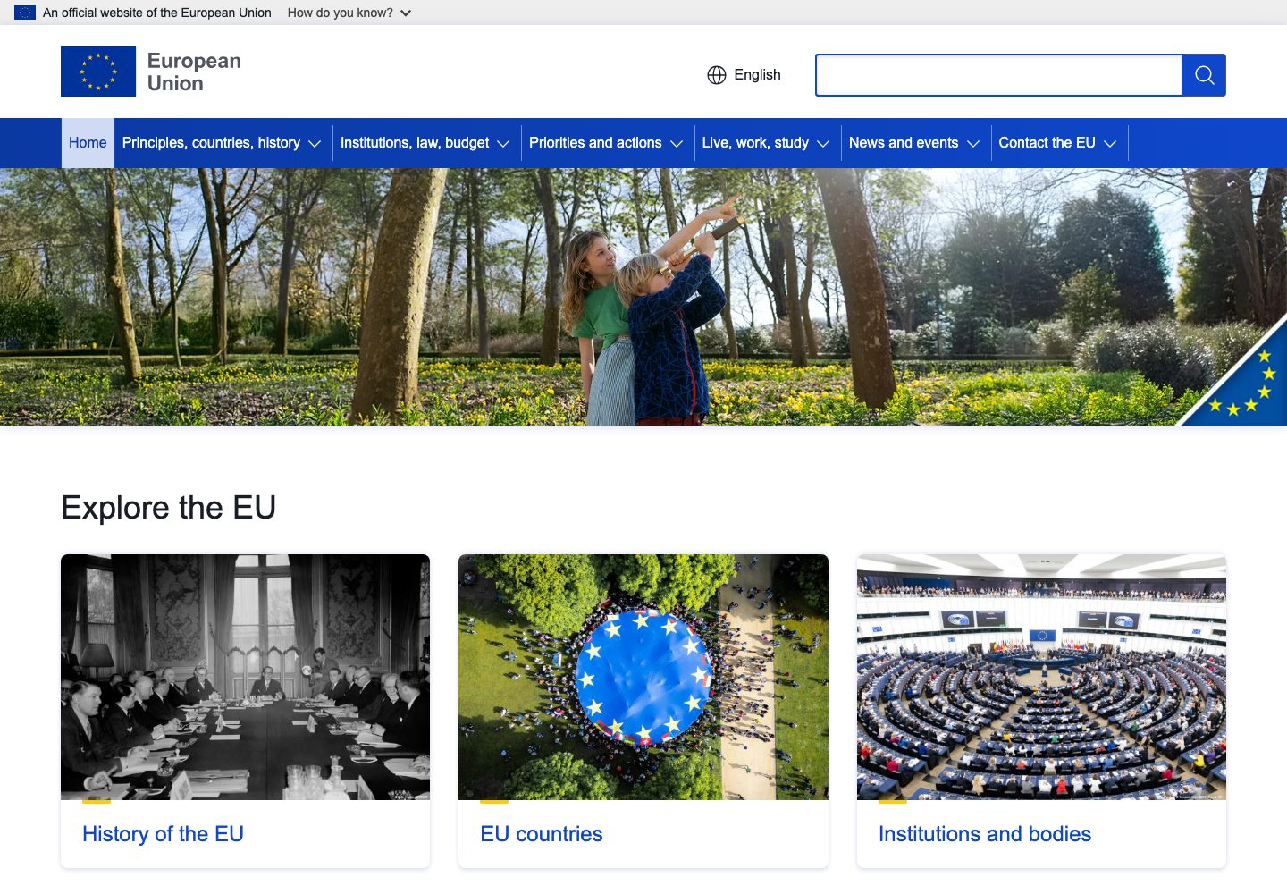 European Union Homepage