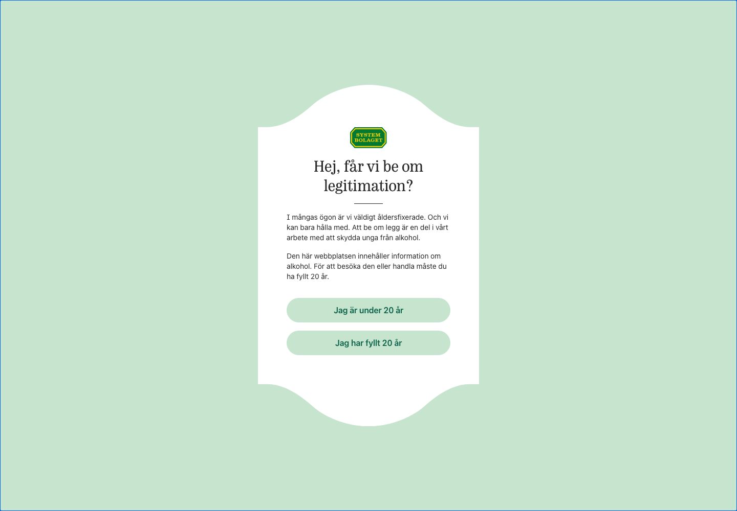 Systembolaget Homepage