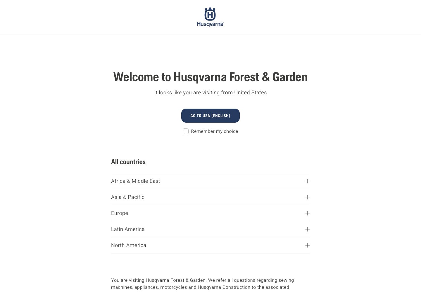 Husqvarna Homepage