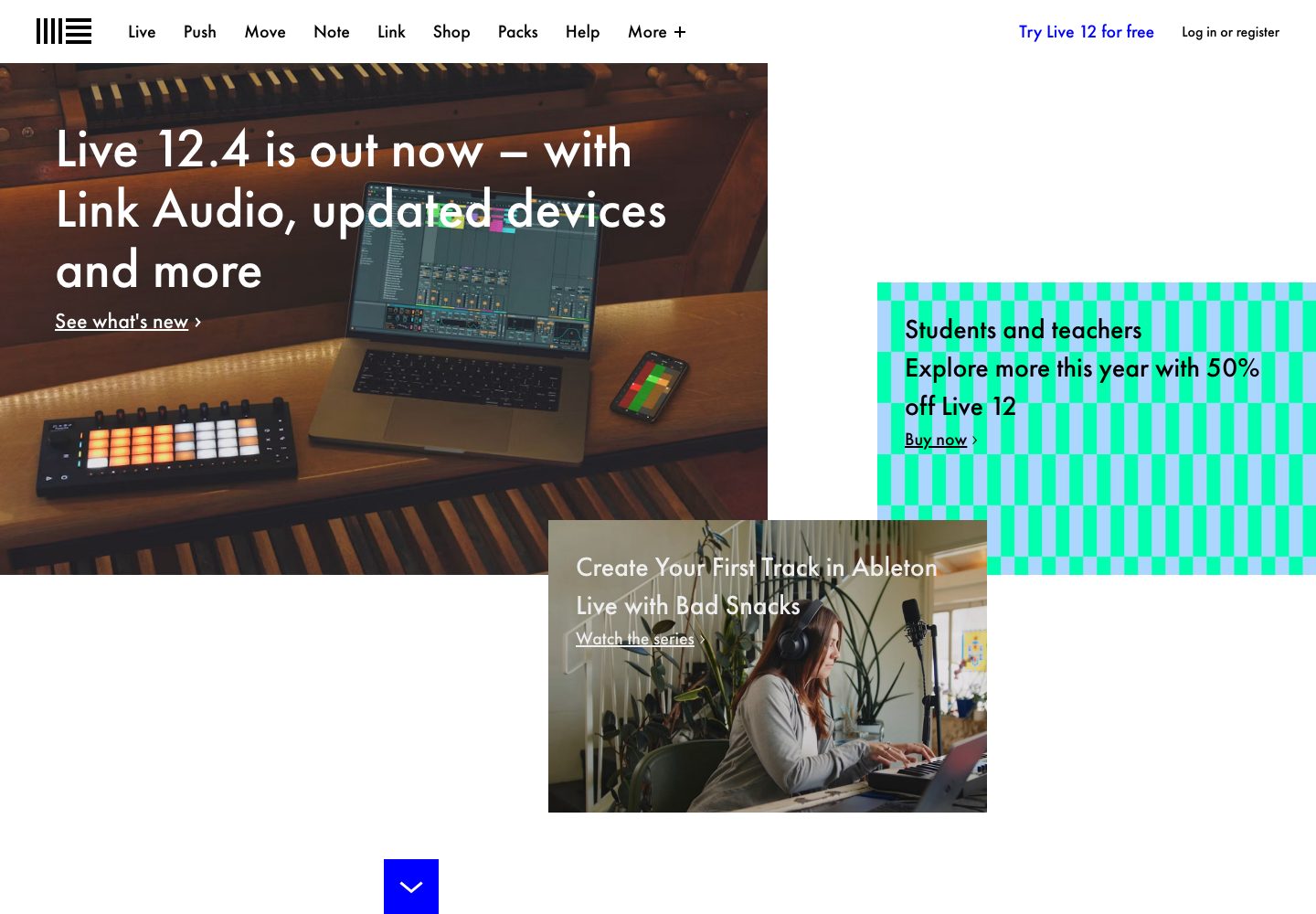 Ableton Homepage