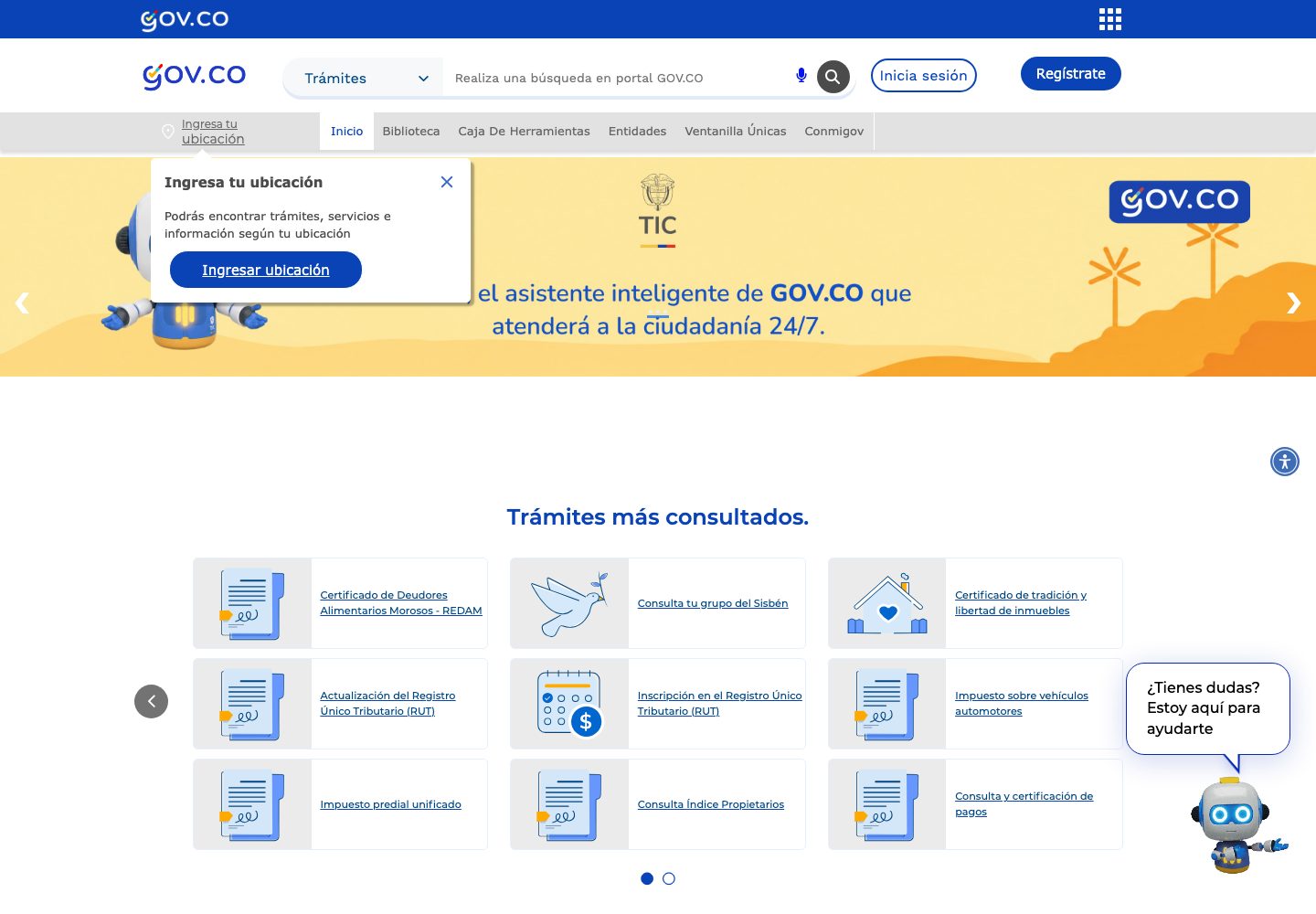 Colombia Government Homepage