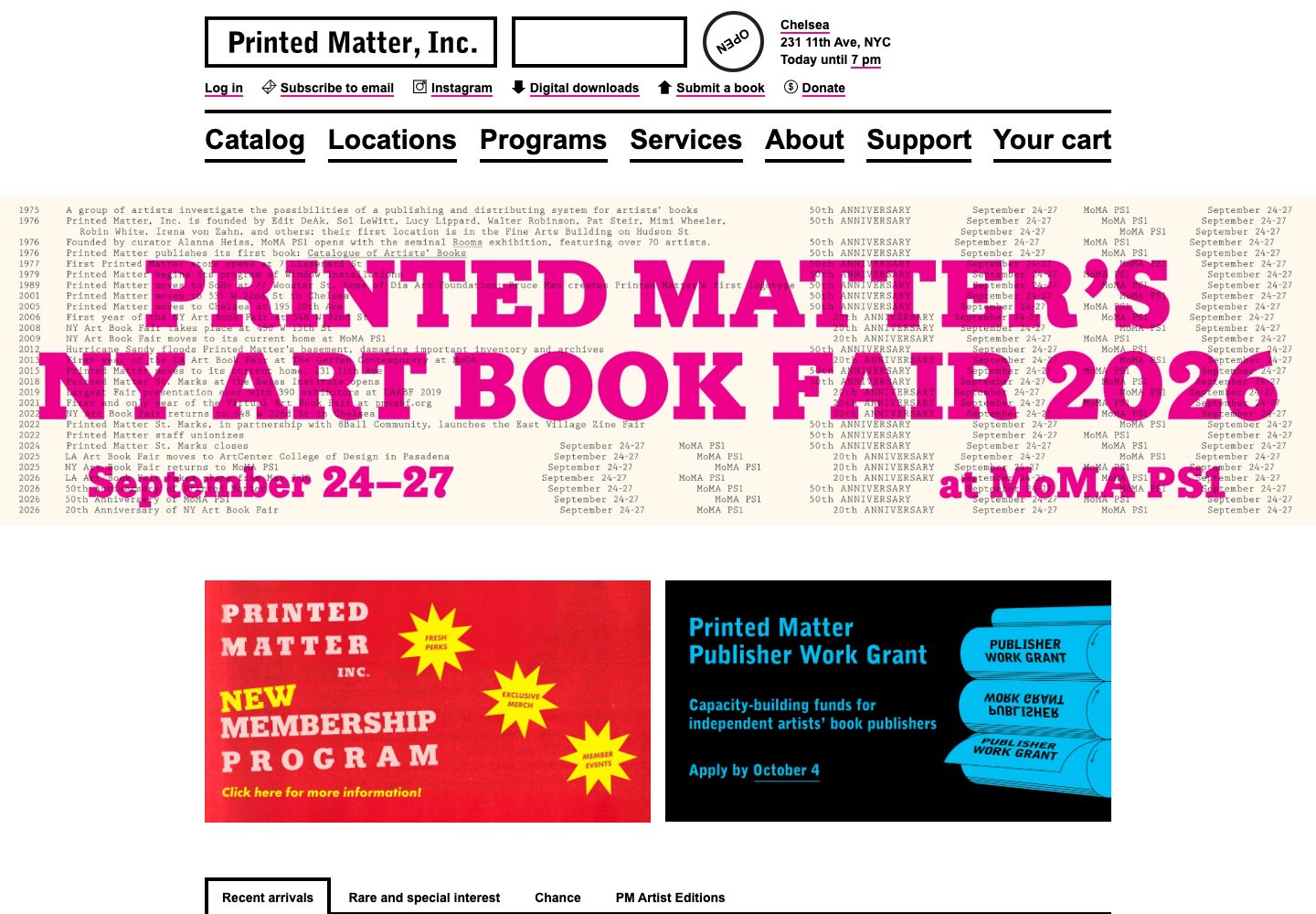 Printed Matter Homepage