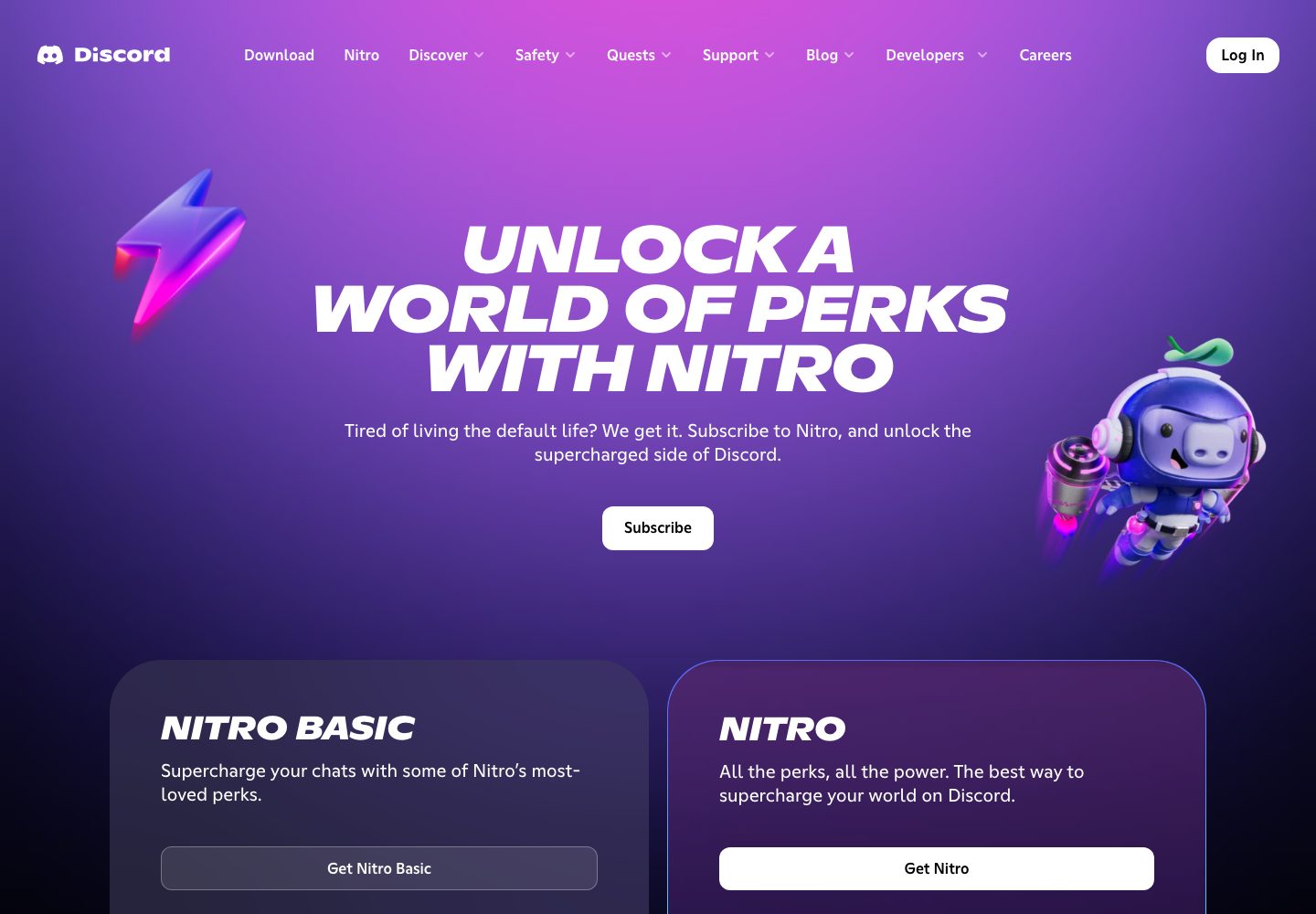 Discord Nitro Page