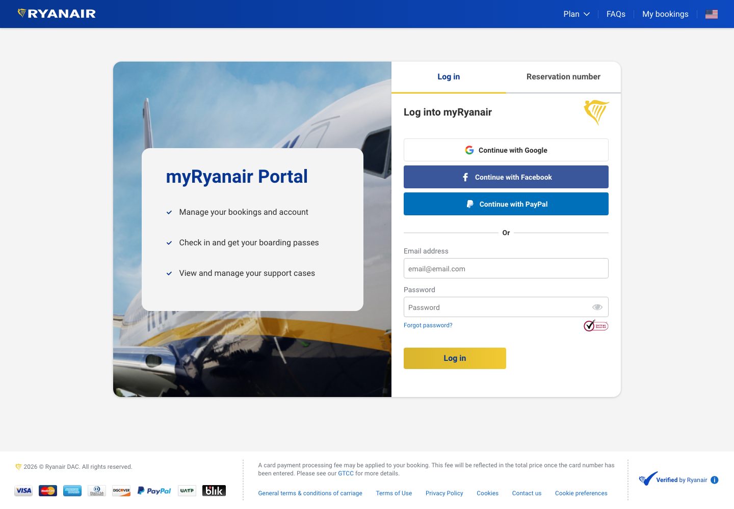 Ryanair Portal Login