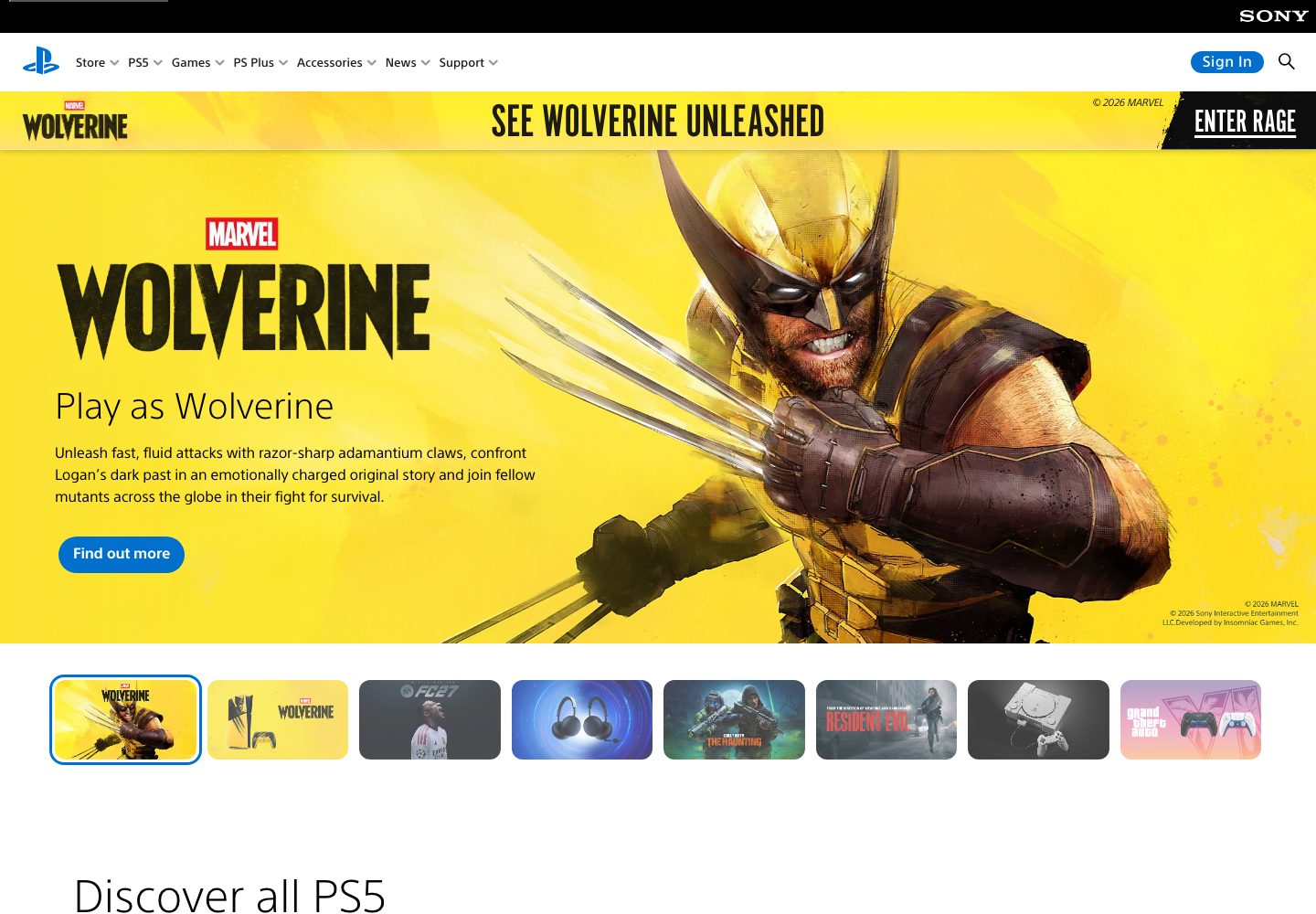 PlayStation Wolverine Promo