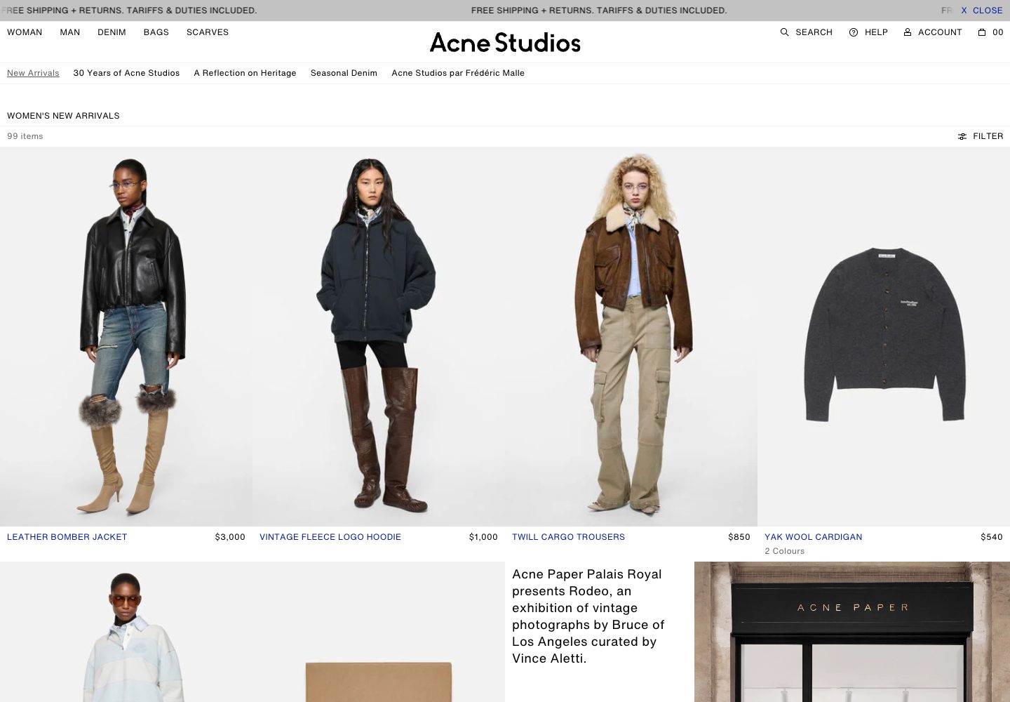 Acne Studios New Arrivals