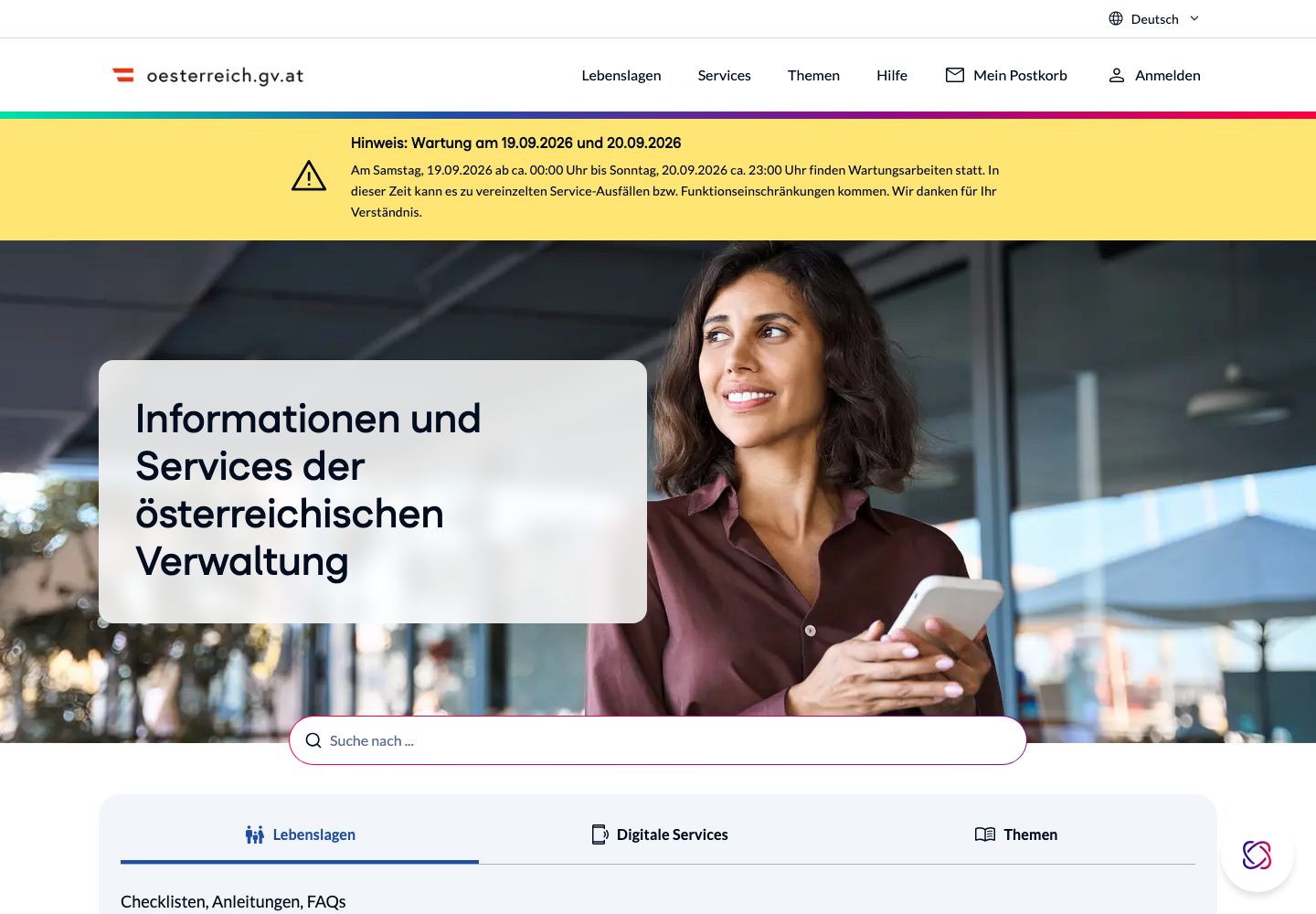 Austria Government Homepage