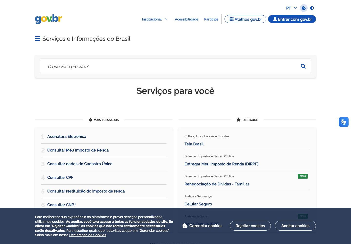 Brazil Government Homepage