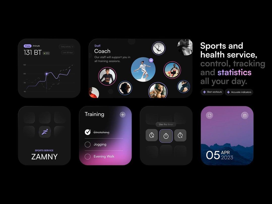Fitness Dashboard UI