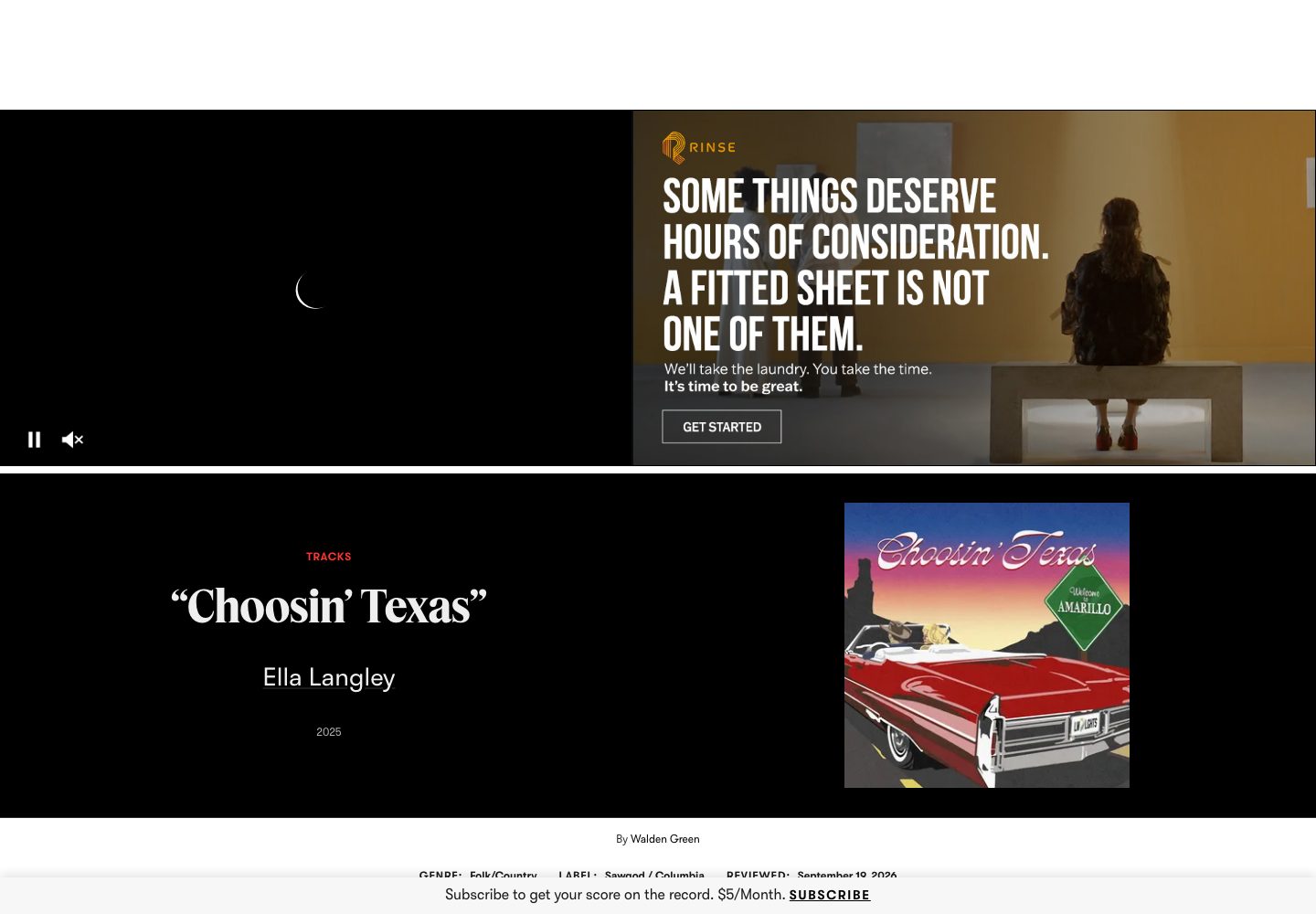 Pitchfork Homepage
