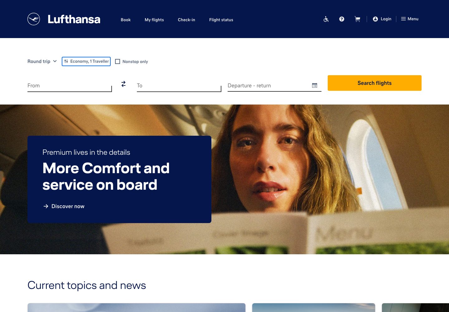 Lufthansa Homepage