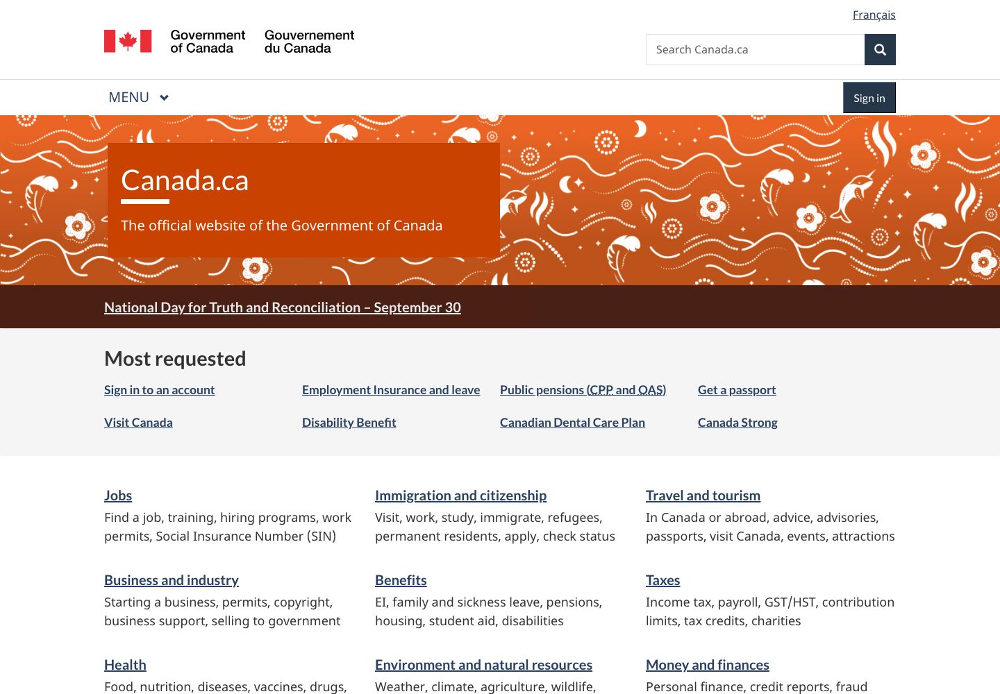 Canada Homepage