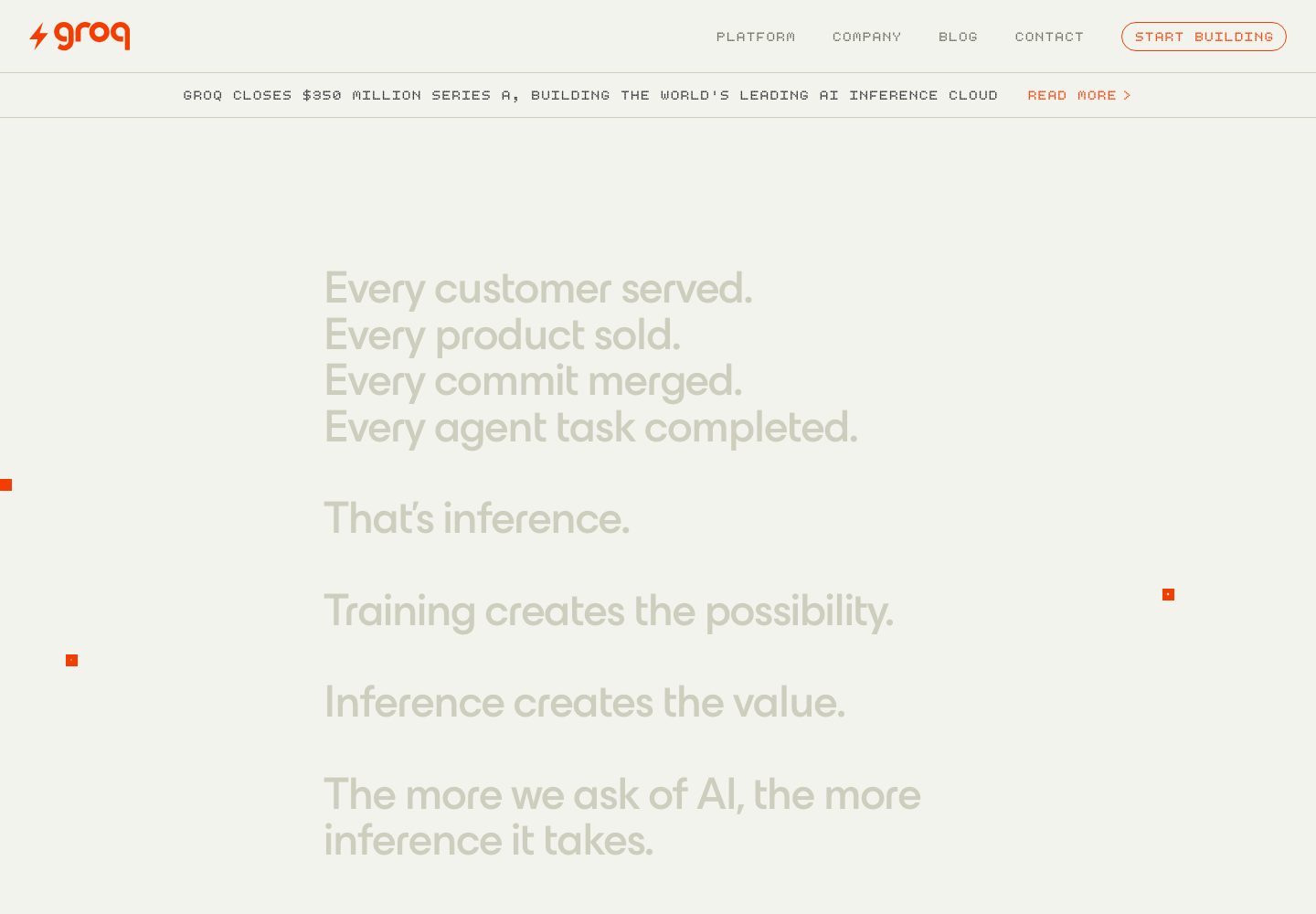 Groq Homepage