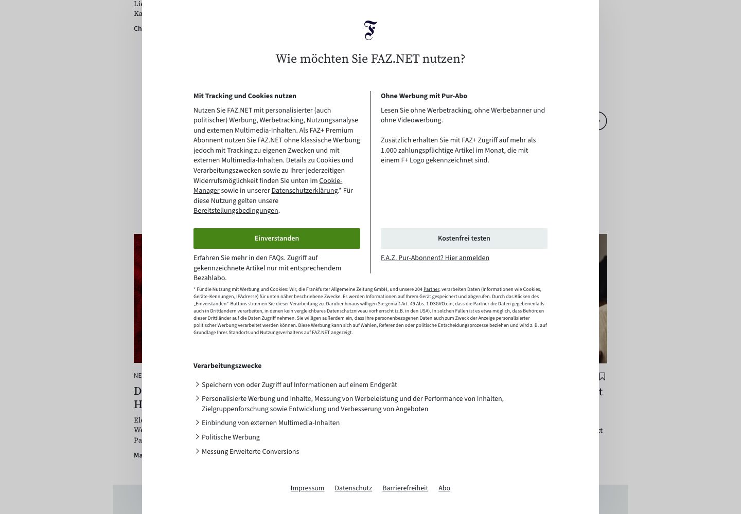FAZ Homepage