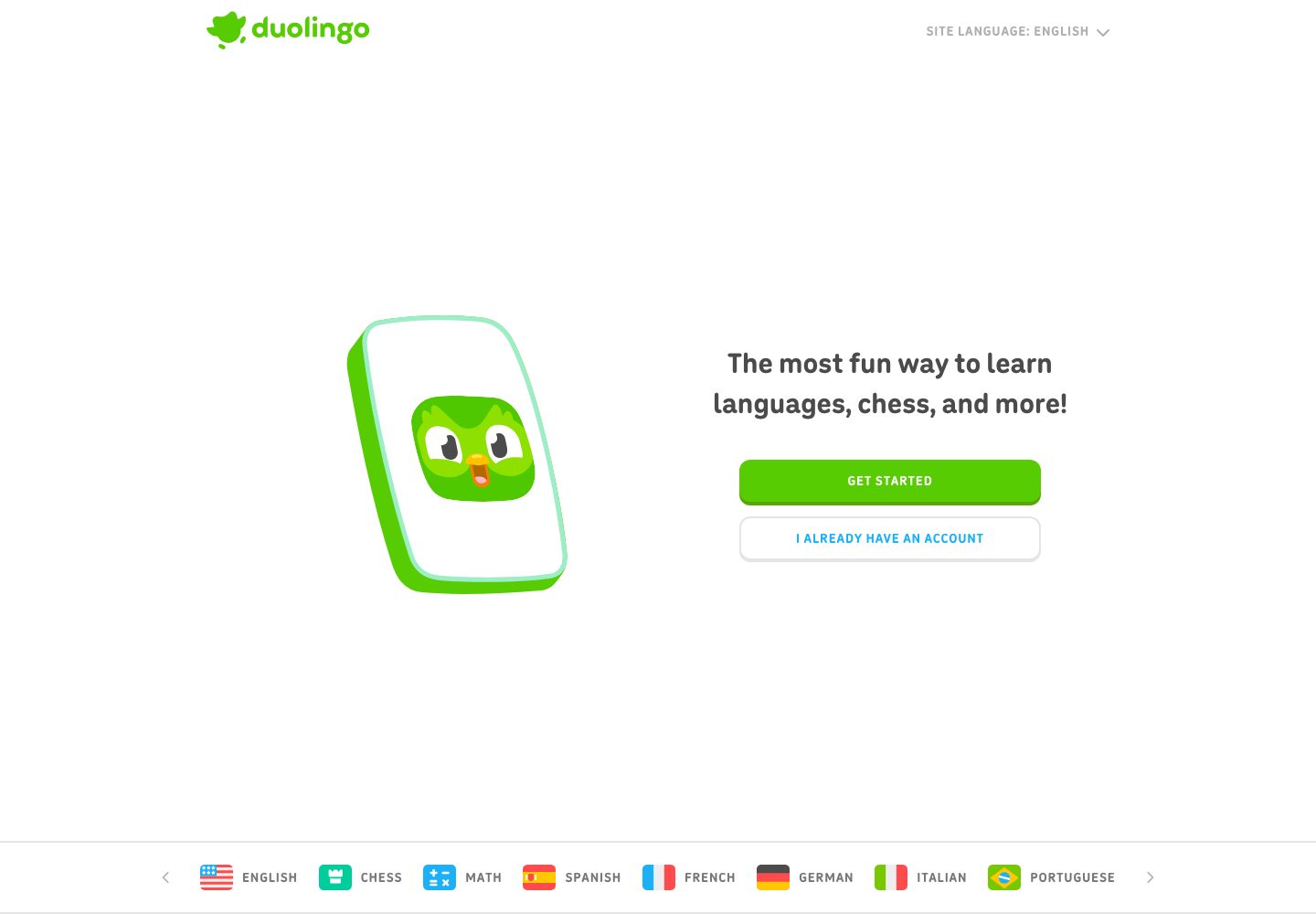Duolingo Homepage