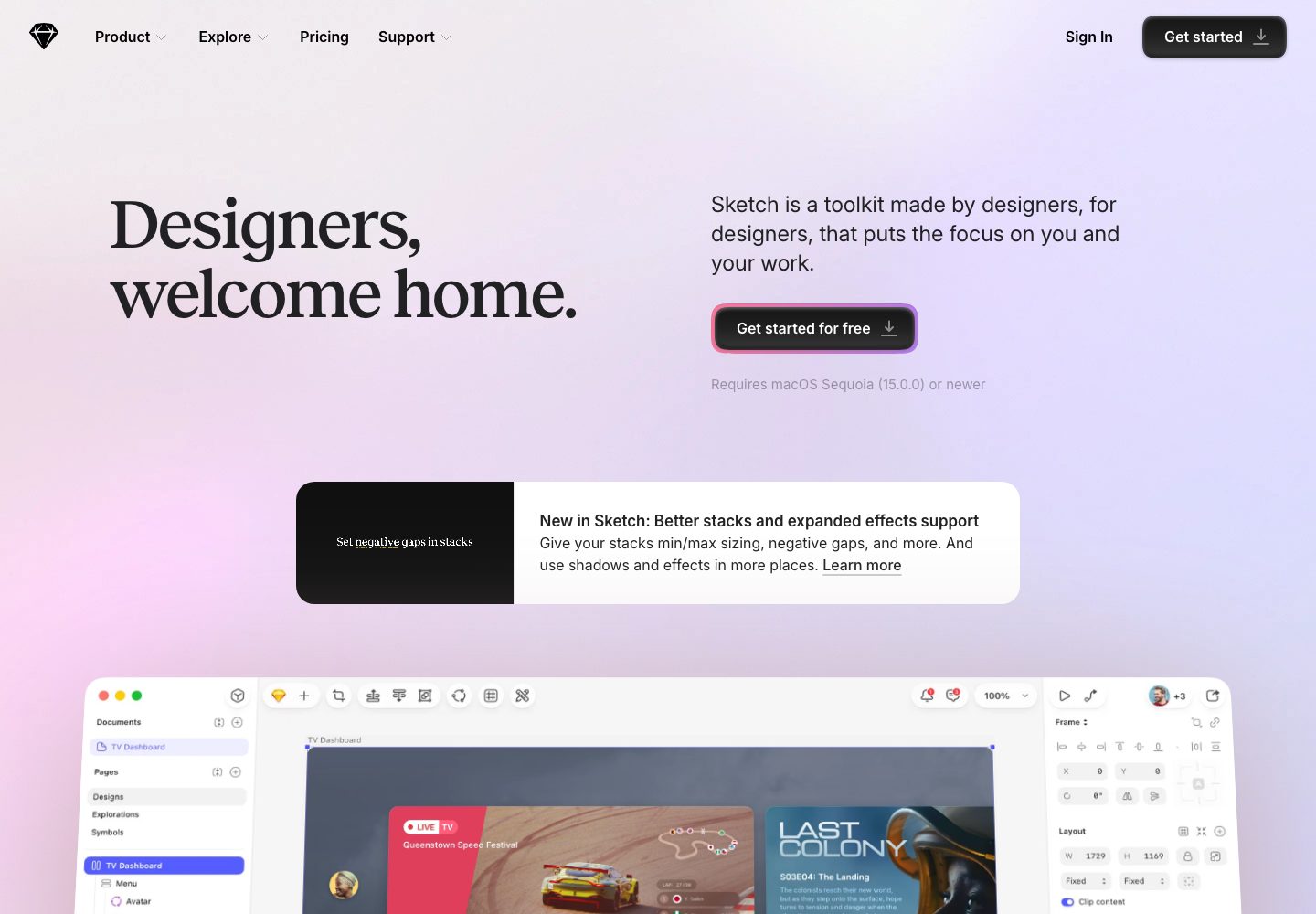 Sketch Homepage