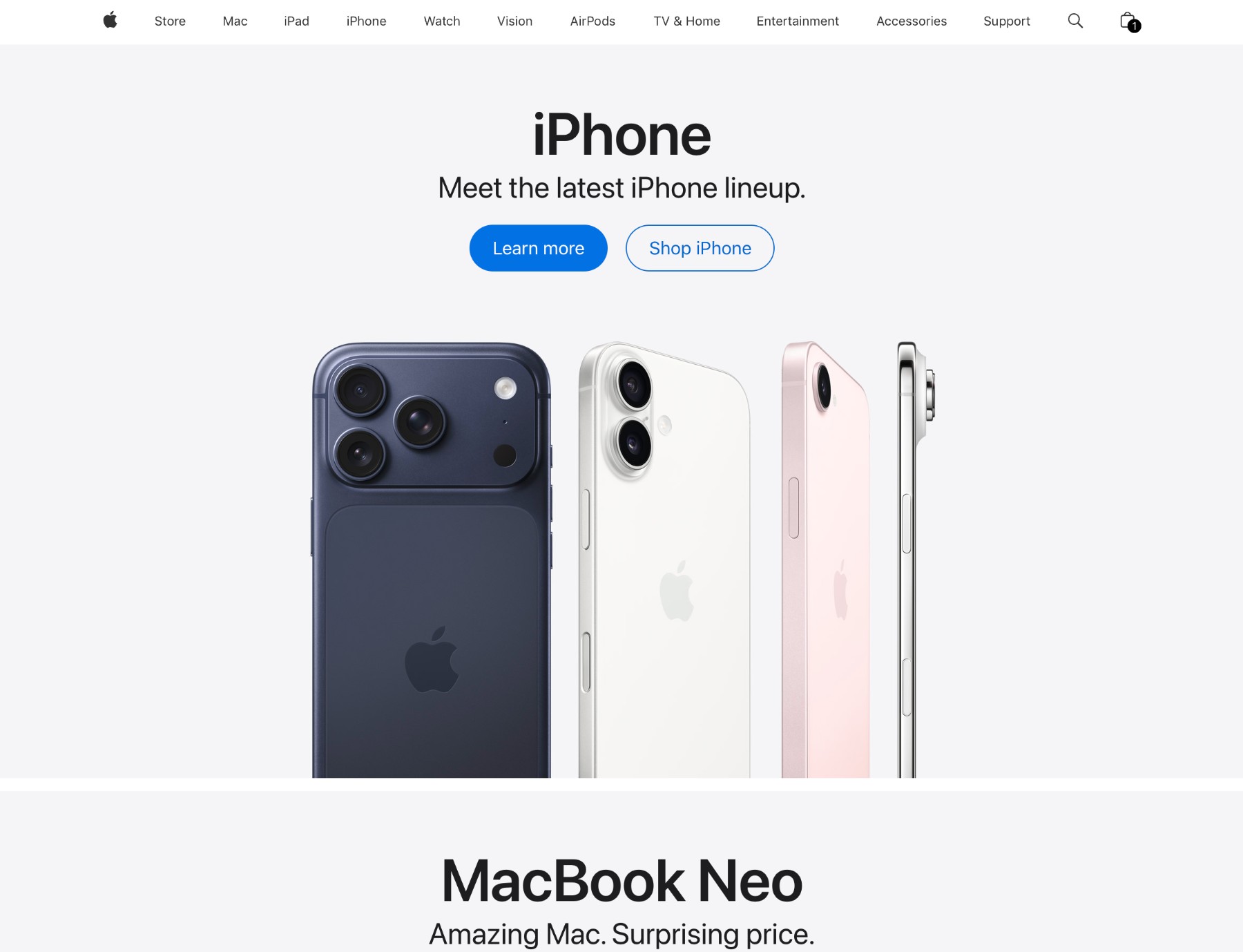 Apple Homepage