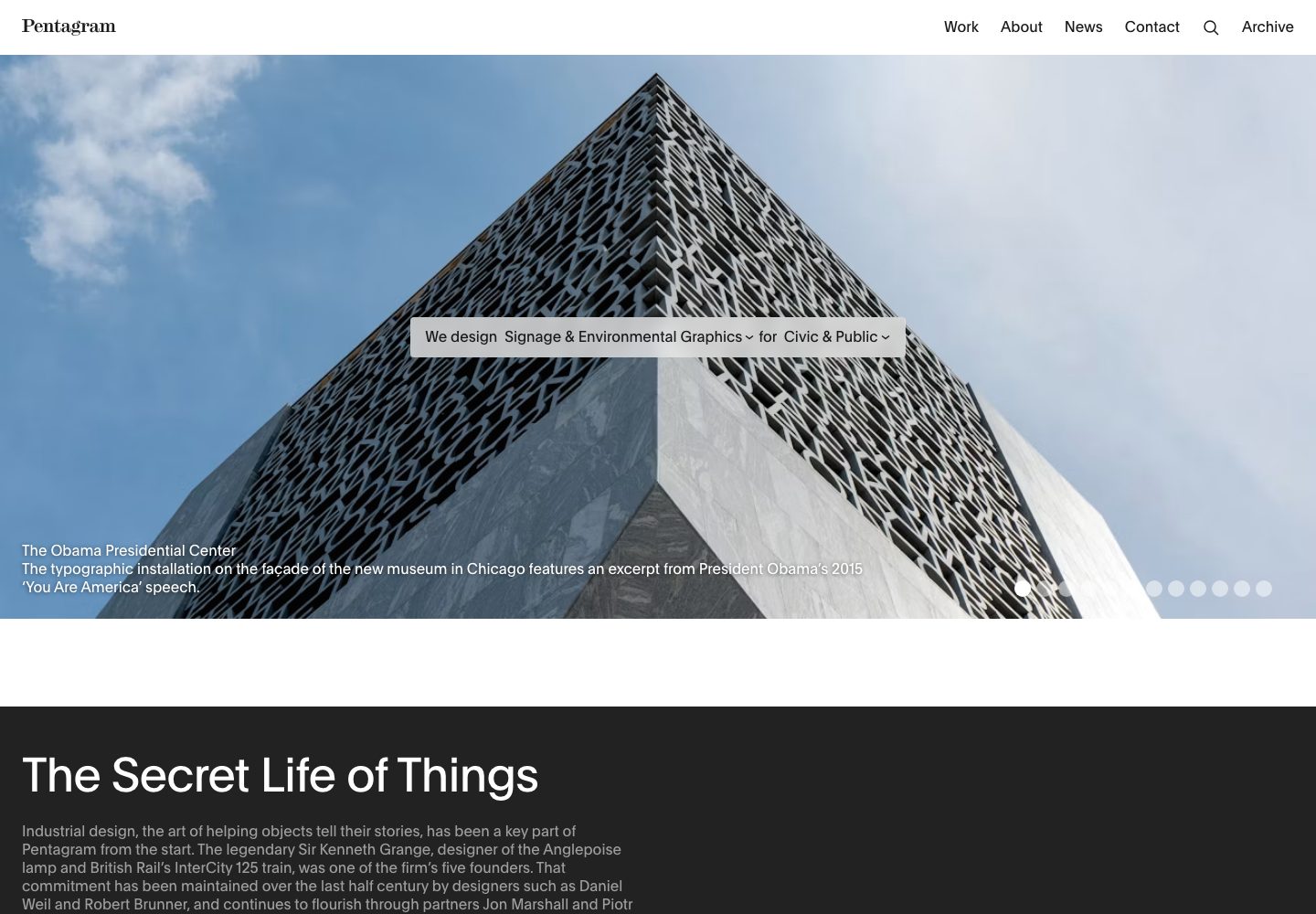Pentagram Homepage