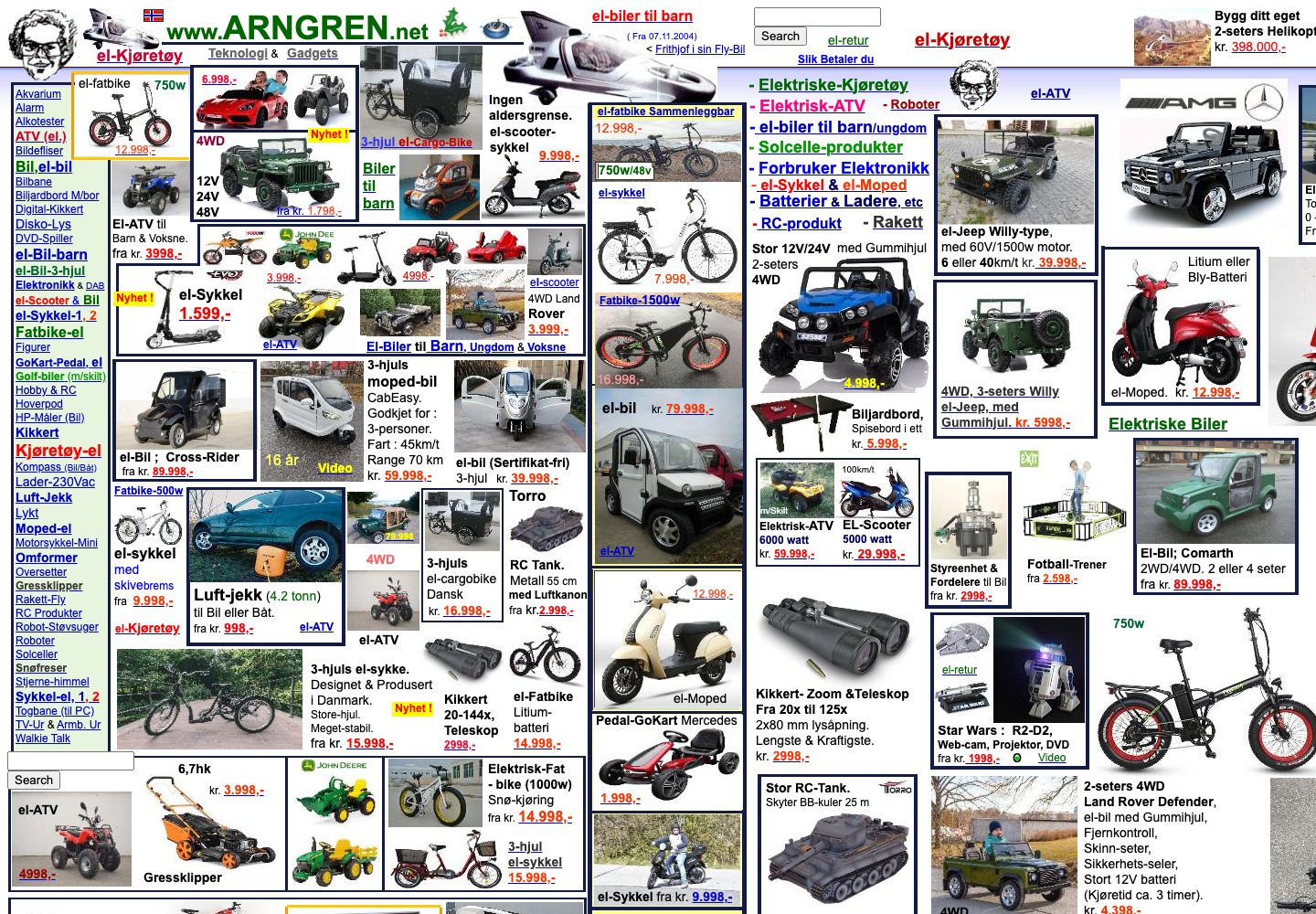 Arngren Homepage Arngren.net Product Catalog