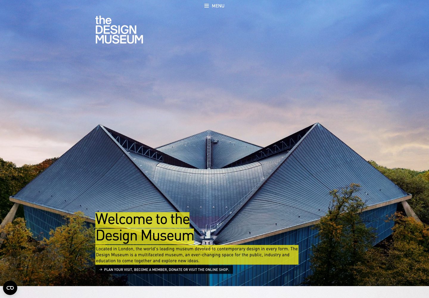 Design Museum Homepage