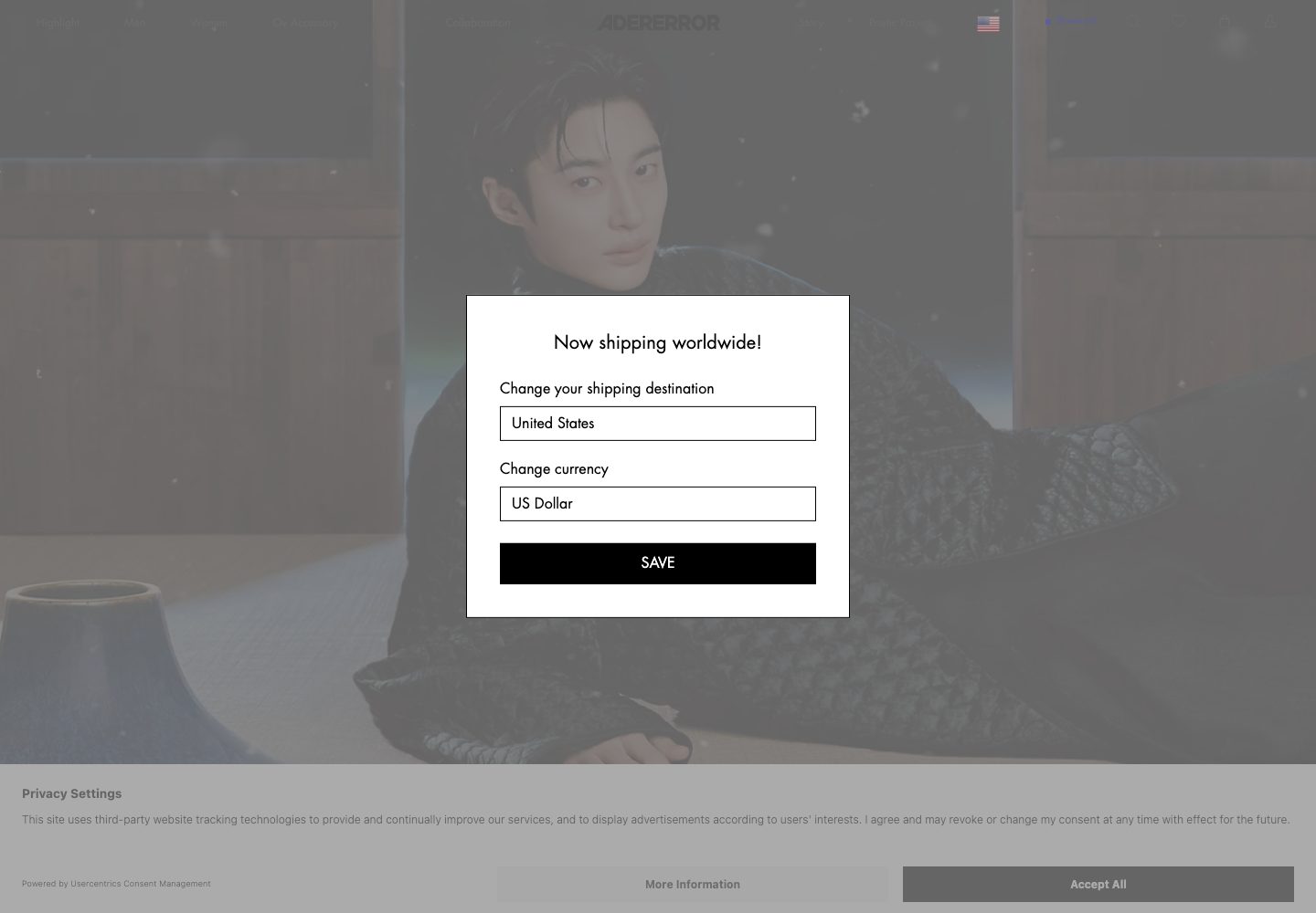 Adererror Shipping Modal