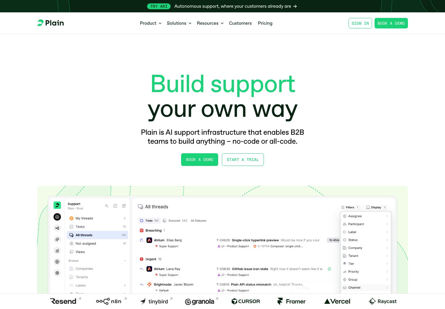 Plain Homepage
