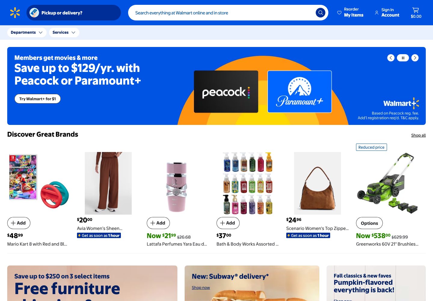 Walmart Homepage