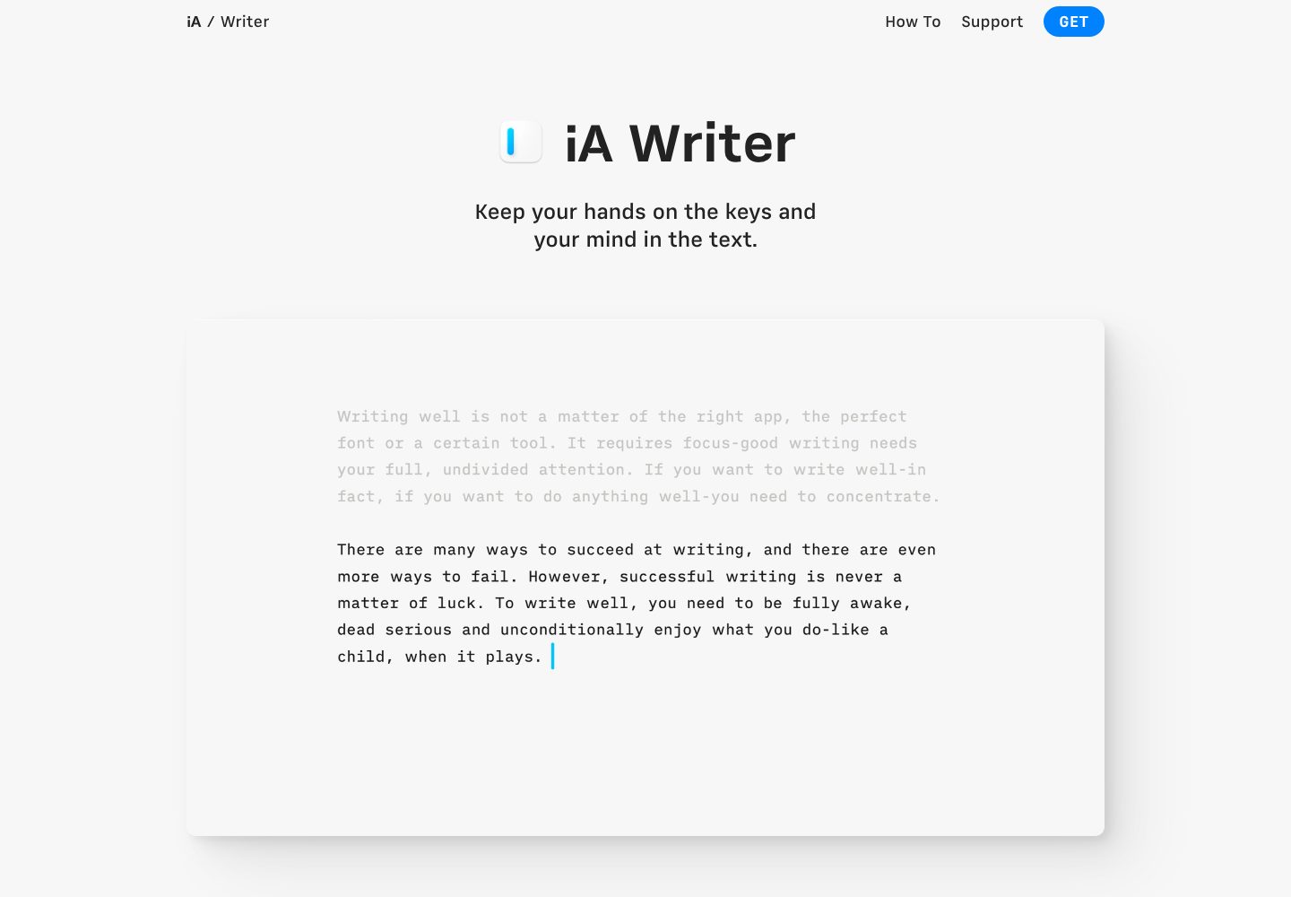 iA Writer Homepage