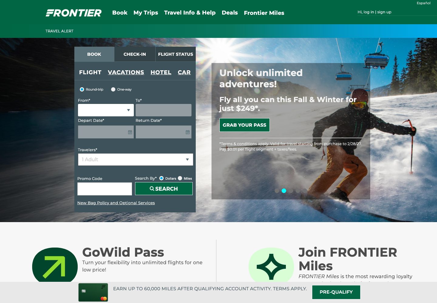 Frontier Homepage