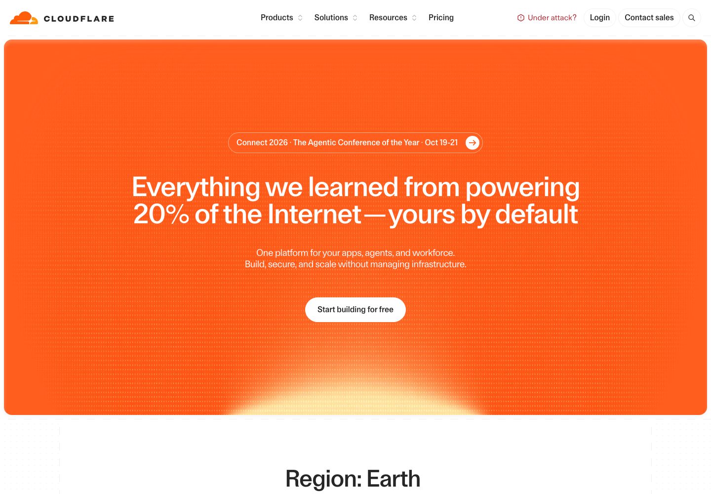 Cloudflare Home Page