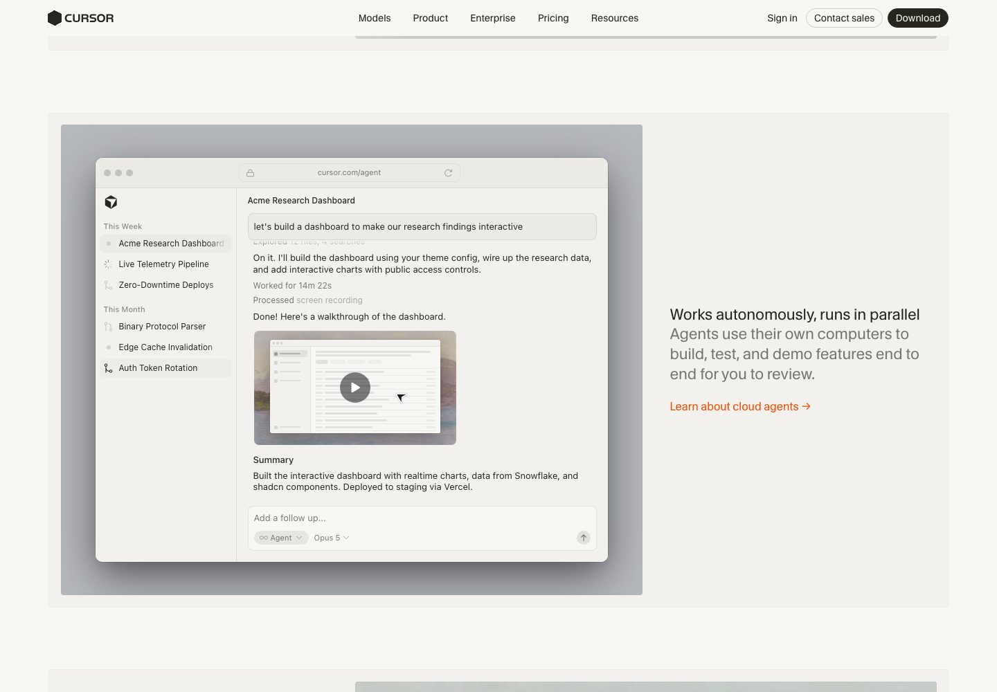 Cursor Features