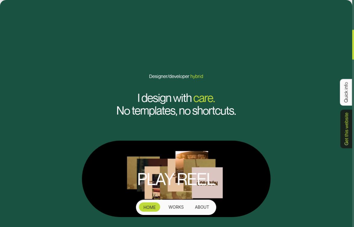 Designer Portfolio Homepage