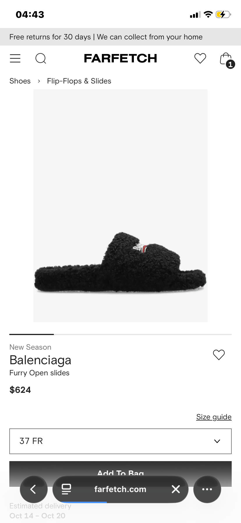 Farfetch Furry Slides